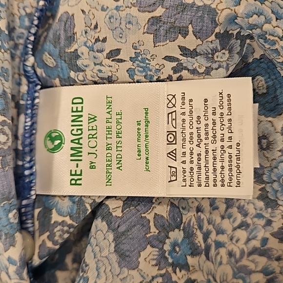 💕J. CREW💕 Smocked Popover Top ~ Liberty Elysian Day Floral Large L NWT - Picture 15 of 16